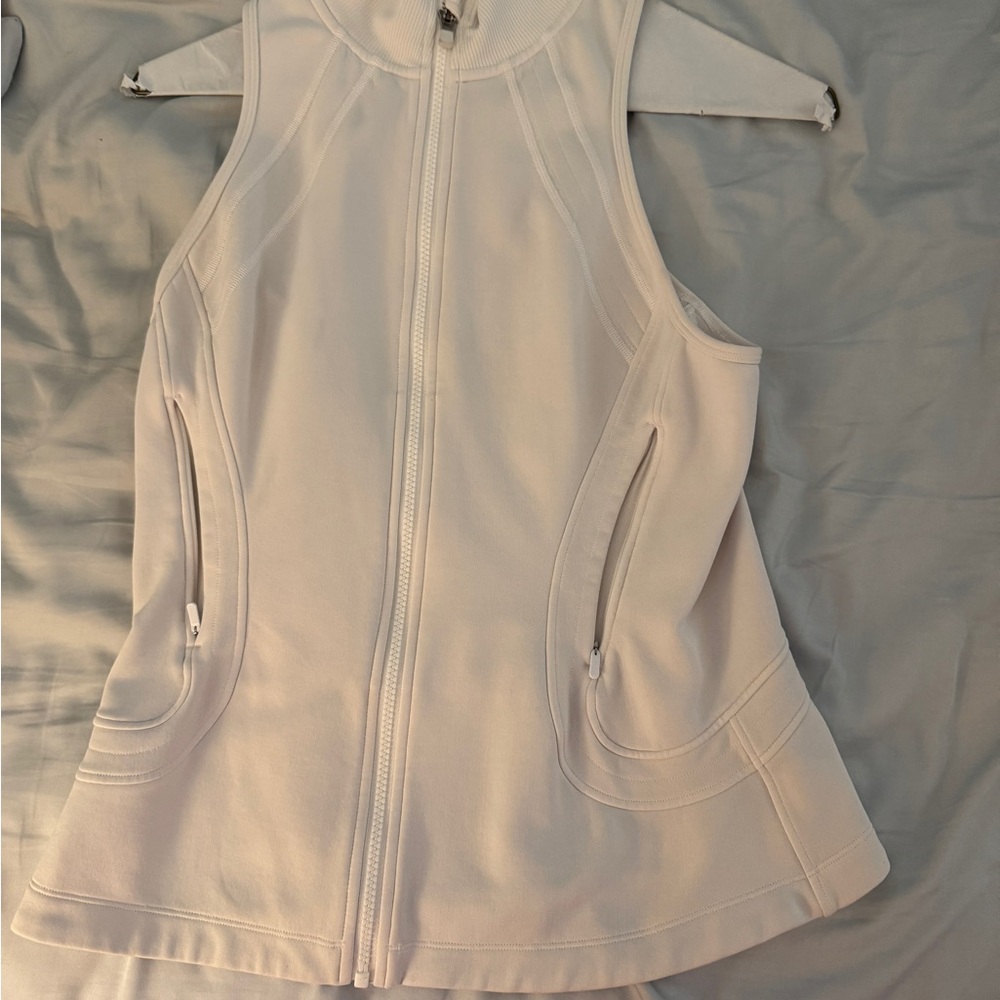 Athleta White Zip-Up vest